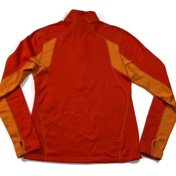 Patagonia Capilene 4 Expedition 1/4 Zip Pullover Sweater Orange Womens Medium - Picture 9 of 11